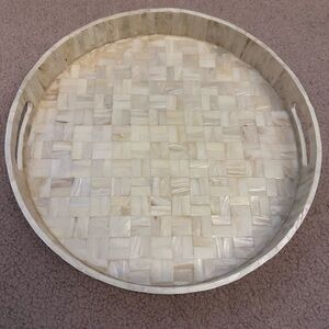Mother of Pearl Circle Tray 13.5 Inch